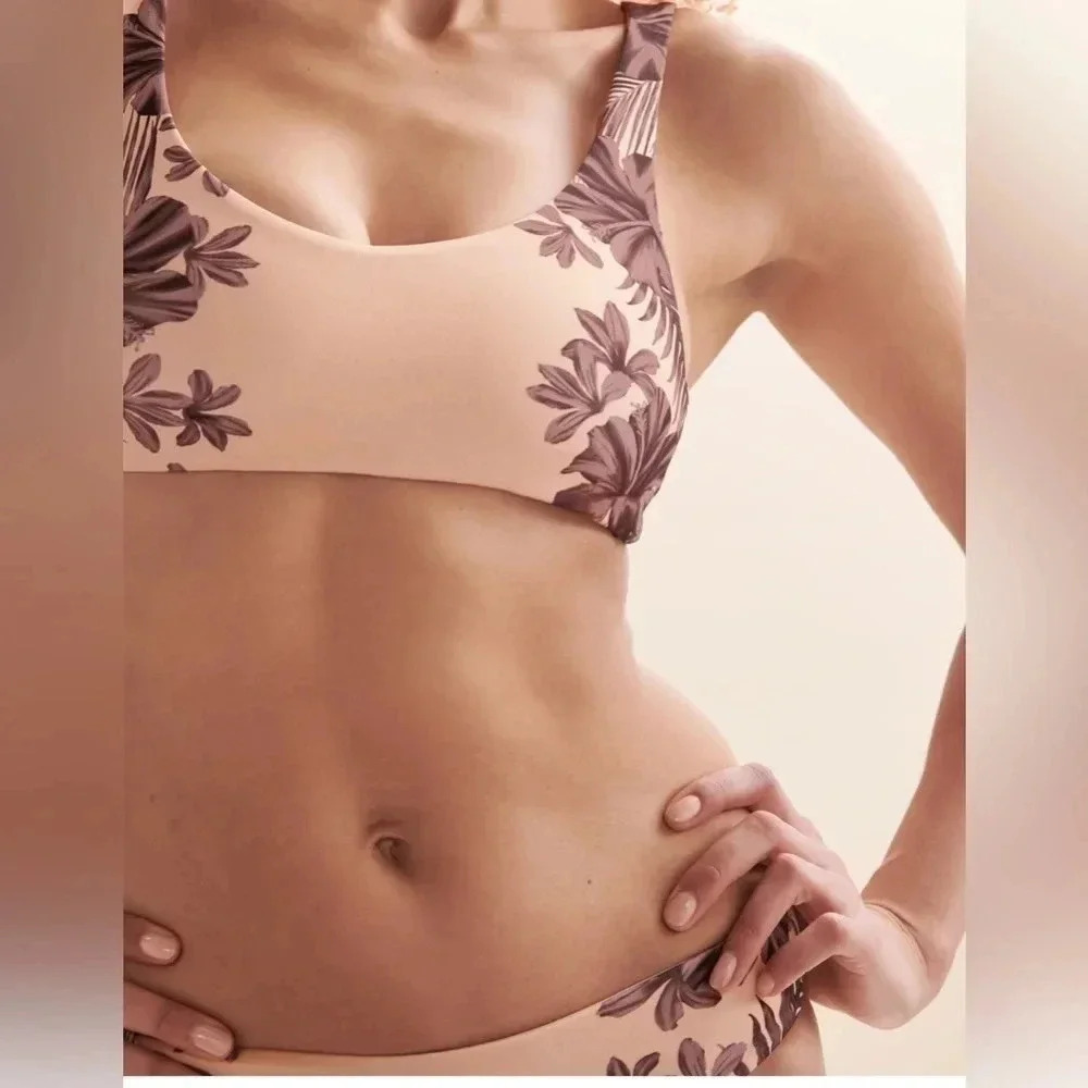 Hurley Adjustable 2-Piece Hawaiian Lei Max Top (S) Bottom (XS) Bikini Set NWT - Picture 3 of 9